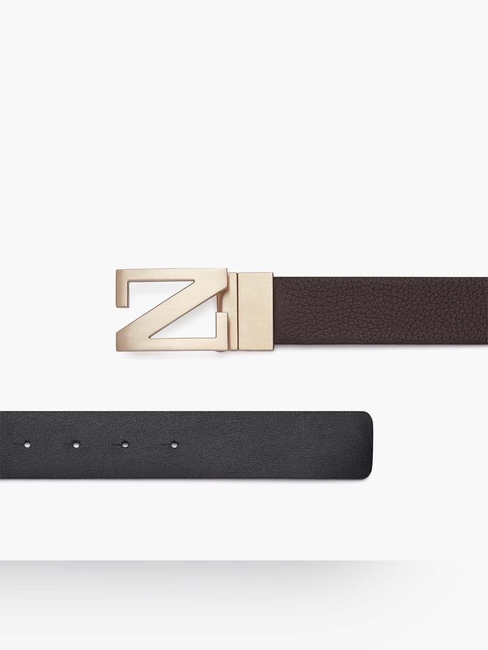 EUC! Zegna Grained Leather Reversible - Picture 2 of 15